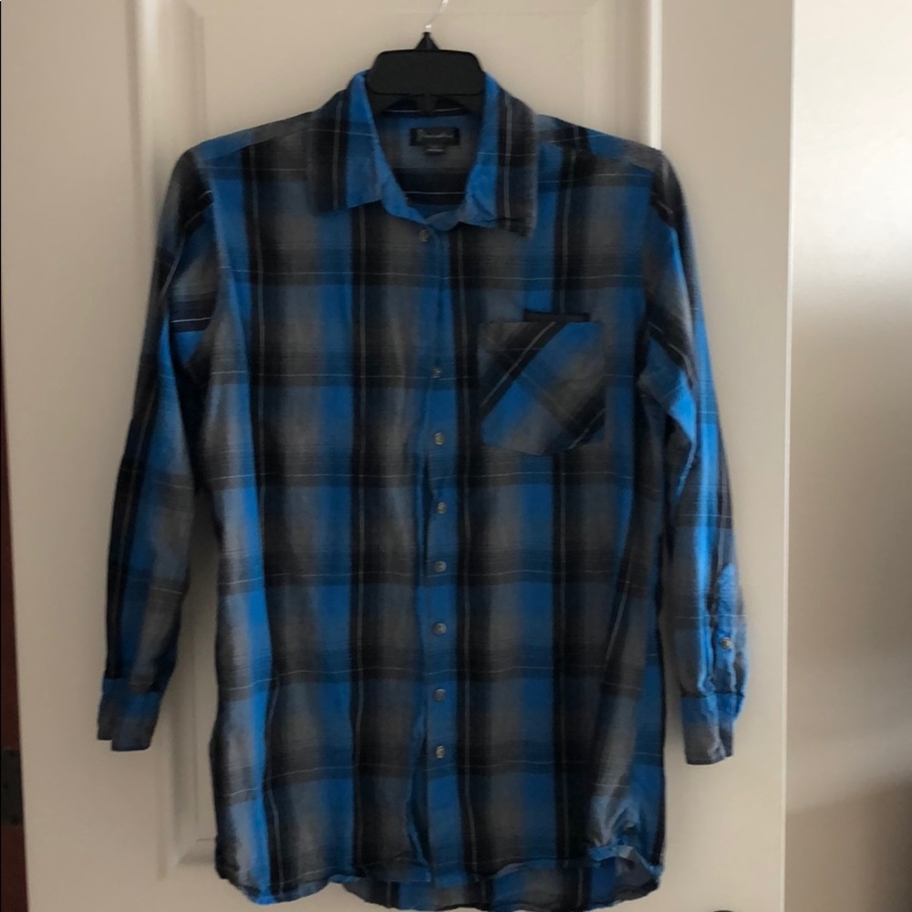 Plaid button down